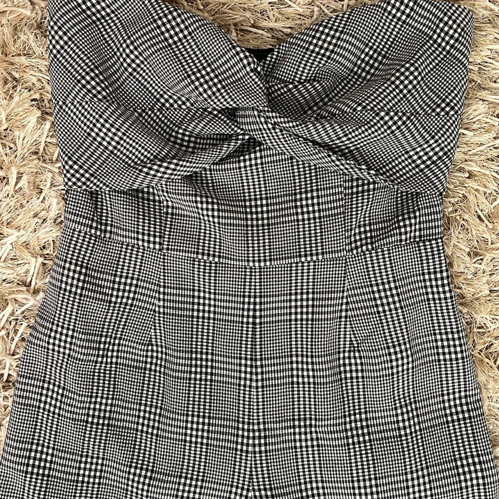 Lulus strapless plaid jumper